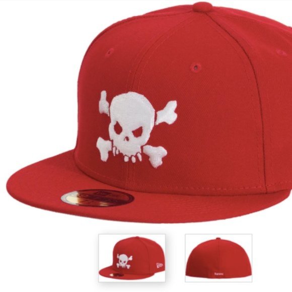 Supreme x New era Skull Hat Red Size 8 SS21